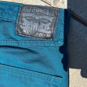 511™ SLIM FIT MEN'S JEANS Green 31 30